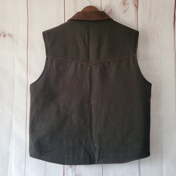 Cripple Creek Men’s L Concealed Carry Wool Melton Vest, Fully Lined and Quilted - Picture 4 of 10